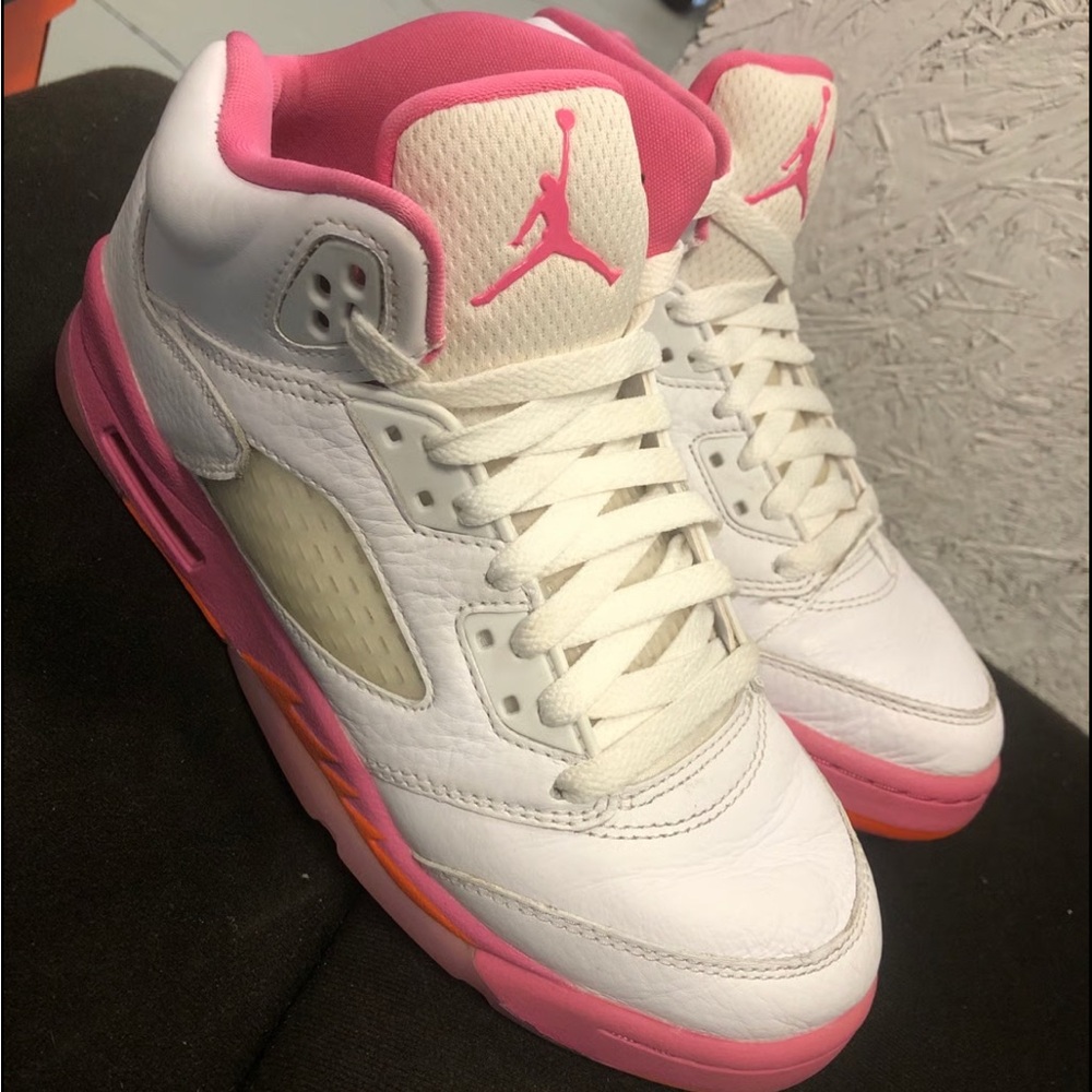 Air Jordan 5 Retro Pinksicle safety Orange 4Y 6womens